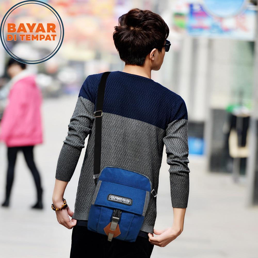 New Arrival Tas Selempang Pria 1989M New Desain Tas Gadget Tas Smarthphone Tas Outdoor Sport - Blue