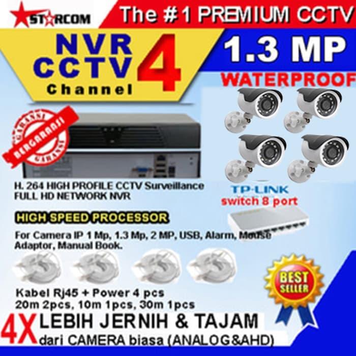 Terbaru!! Paket Cctv Wireless 4 Camera 1,3 Megapixel Kamera Super Hd Termurah ! - ready stock