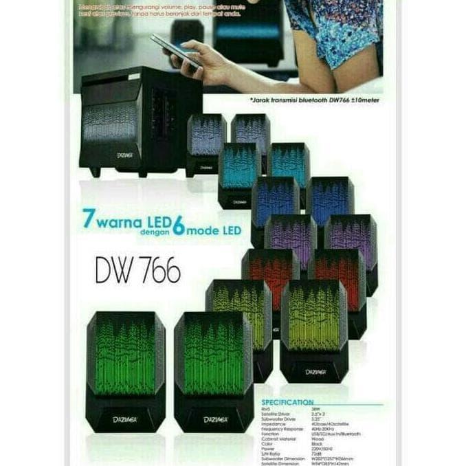 Jual Speaker Aktif Bluetooth Layar Led Dazumba Dw766 / Dw 766 Limited