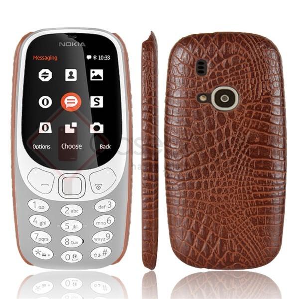 Nokia 3310 Reborn 2017 - Crocodile Luxury Leather Back Case Cover