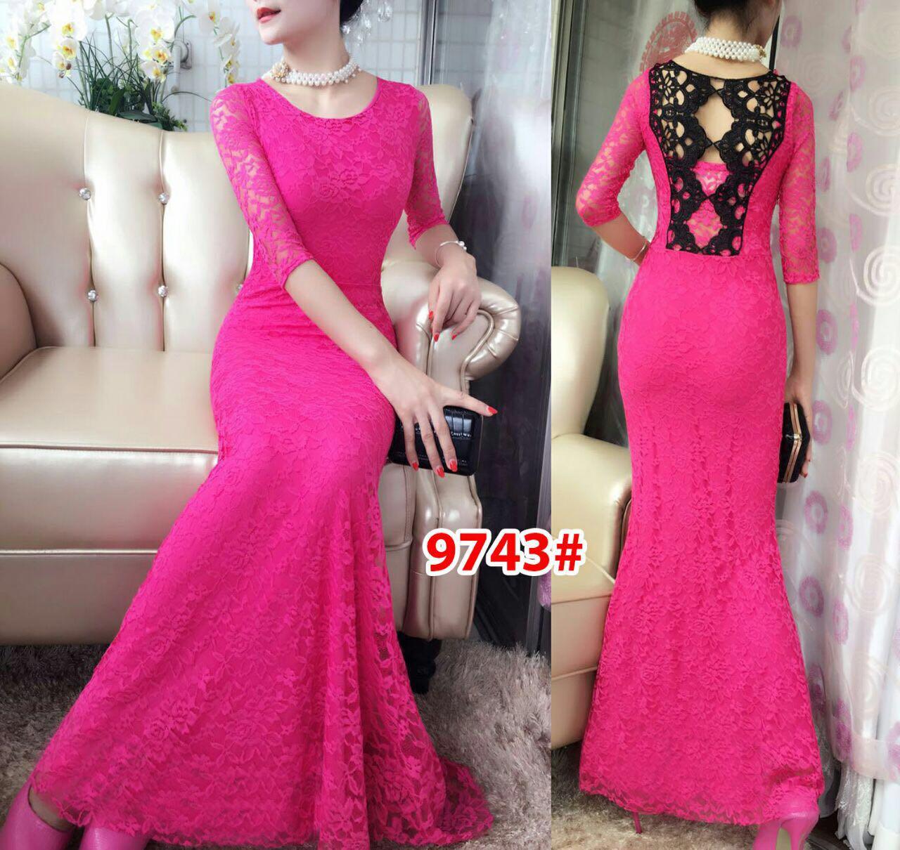 9743# baju pesta import / gaun pesta import / baju pesta brokat / longdress fashion / gaunpanjang import