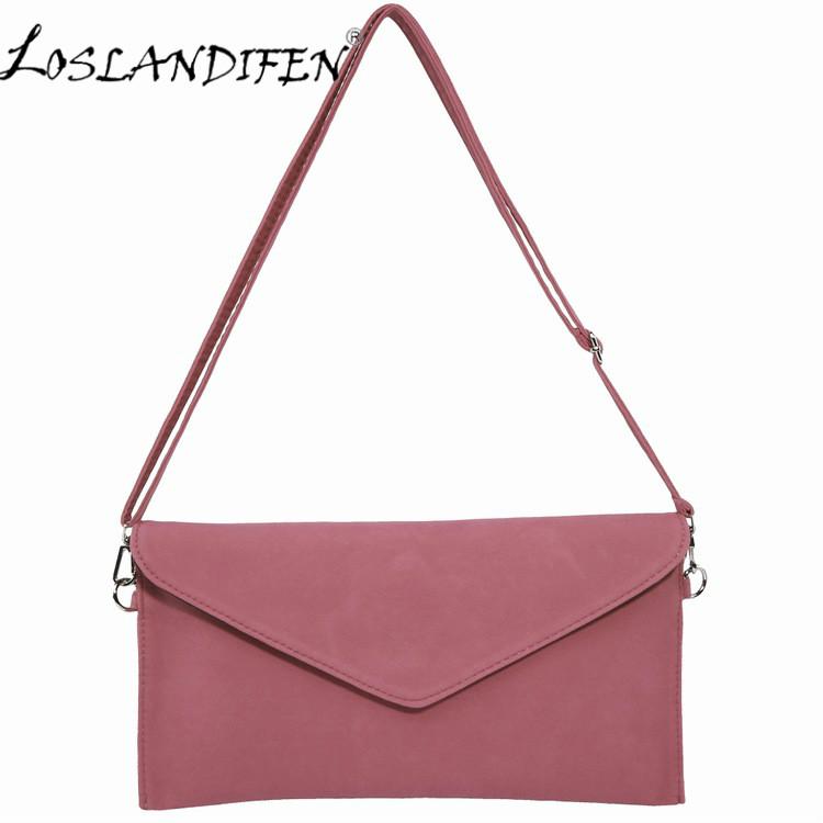 Fashion Murah Hati Desain Wanita Pesta Malam Tas Genggam Model Amplop Gesper Magnetik Pink Tas Bahu Wanita Biru Messenger Tas Selempang-Intl