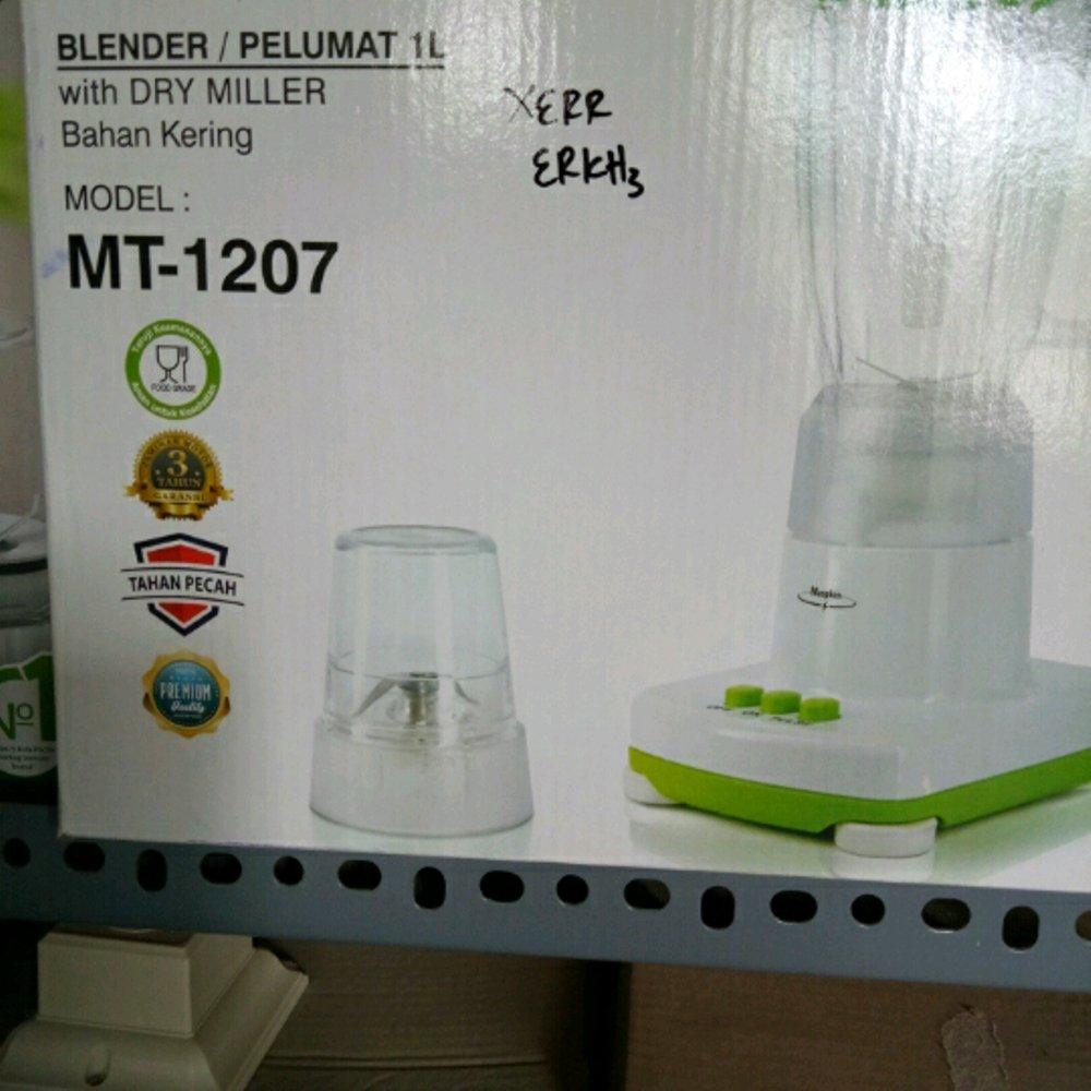 Maspion MT-1207 Blender Plastic Wet & Dry Mill 2-in-1