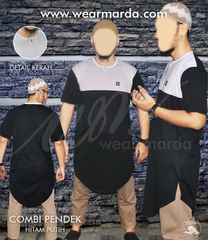 DISKON Kaos Pria Syari Sunnah Style Gamis Pakistan Hitam TERMURAH
