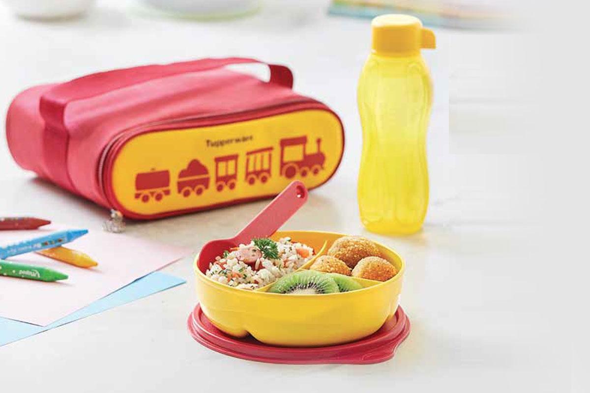 TUPPERWARE PROMO Train Lunch Set - Merah