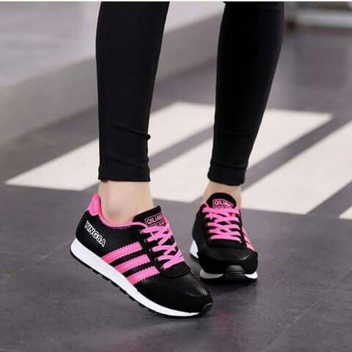 sepatu sneakers cewek adidas replika mo 74 black