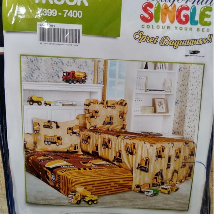SPREI DUO CALIFORNIA YELLOW TRUCK SINGLE 120 No.3 SEPRAI TRUK MIXER Exclusive