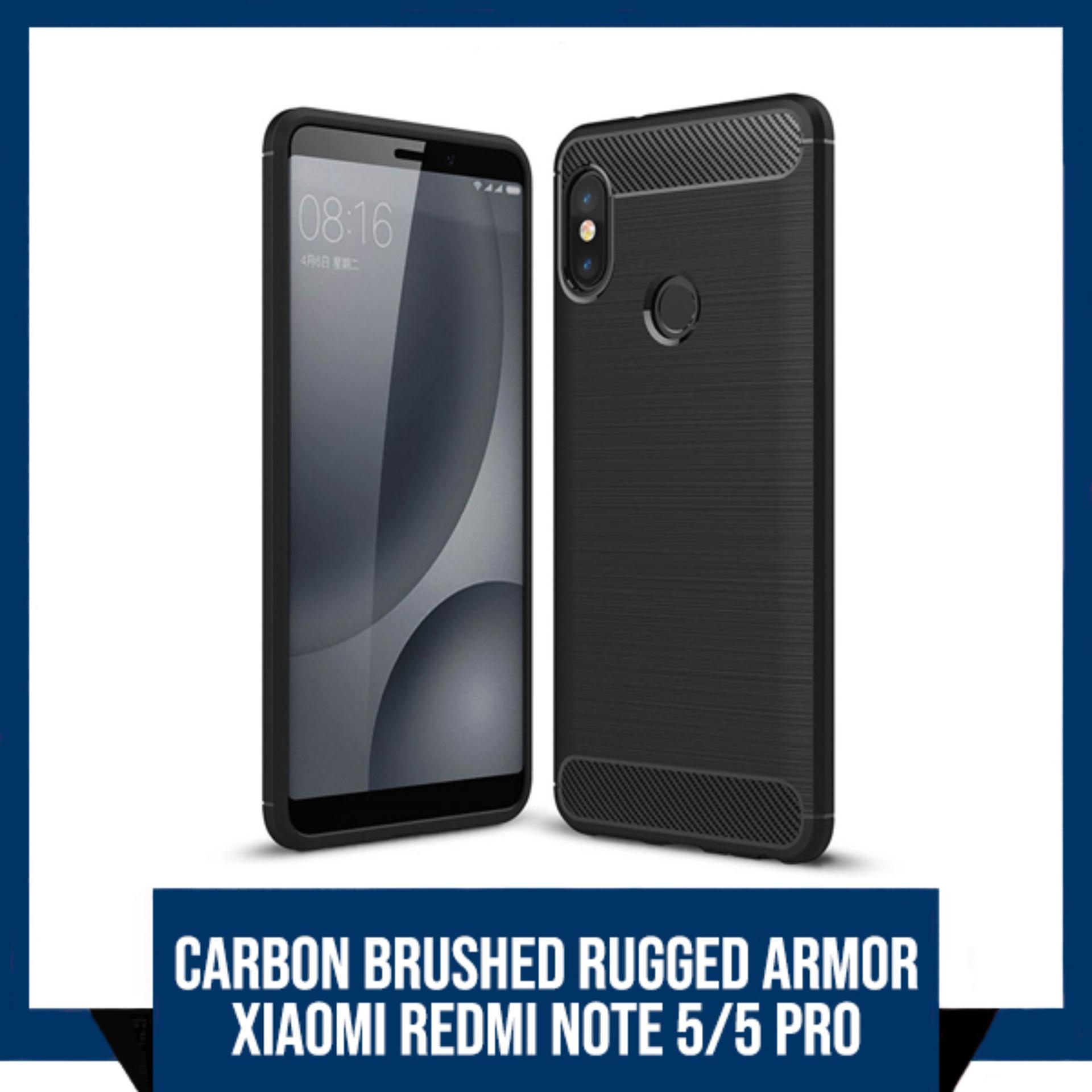 CASE XIAOMI REDMI NOTE 5 / XIAOMI REDMI NOTE 5 PRO PREMIUM CARBON BRUSHED RUGGED ARMOR