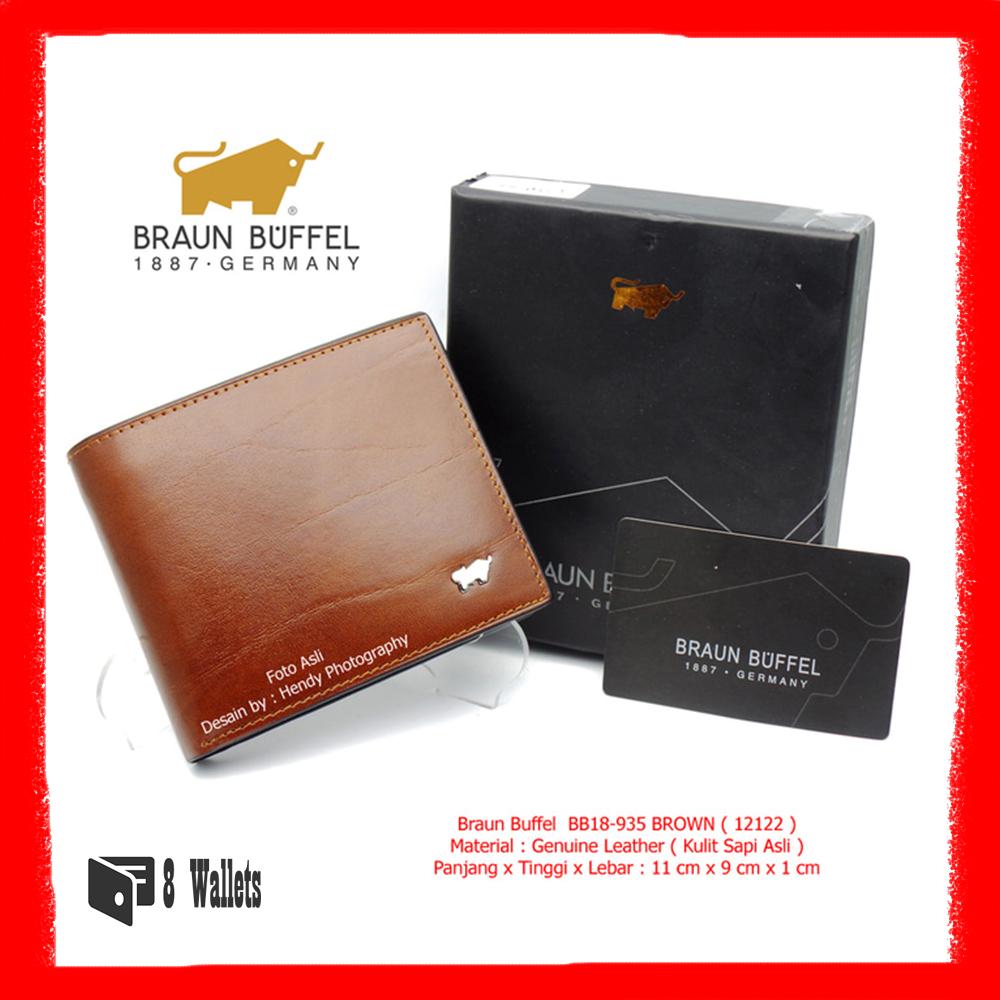 ORIGINAL Dompet Pria Kulit Asli - Dompet Kulit BRAUN BUFFEL 18-935 BROWN | DOMPET KULIT PRIA ASLI IMPORT BRANDED MURAH | DOMPET PRIA 3/4 COKLAT TERLARIS | DOMPET COWOK KEREN | LUXURY LEATHER WALLET