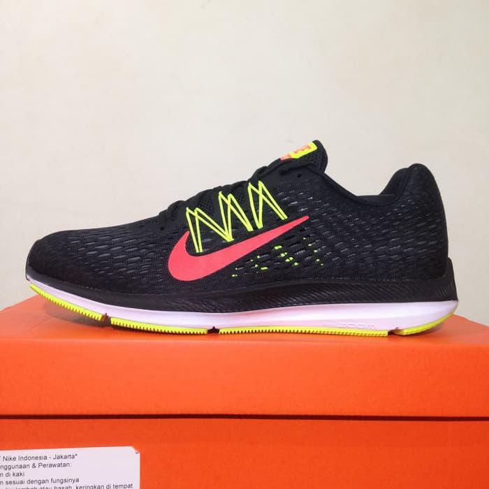 Sepatu Running/Lari Nike Zoom Winflo 5 Black Volt AA7406-004 Original