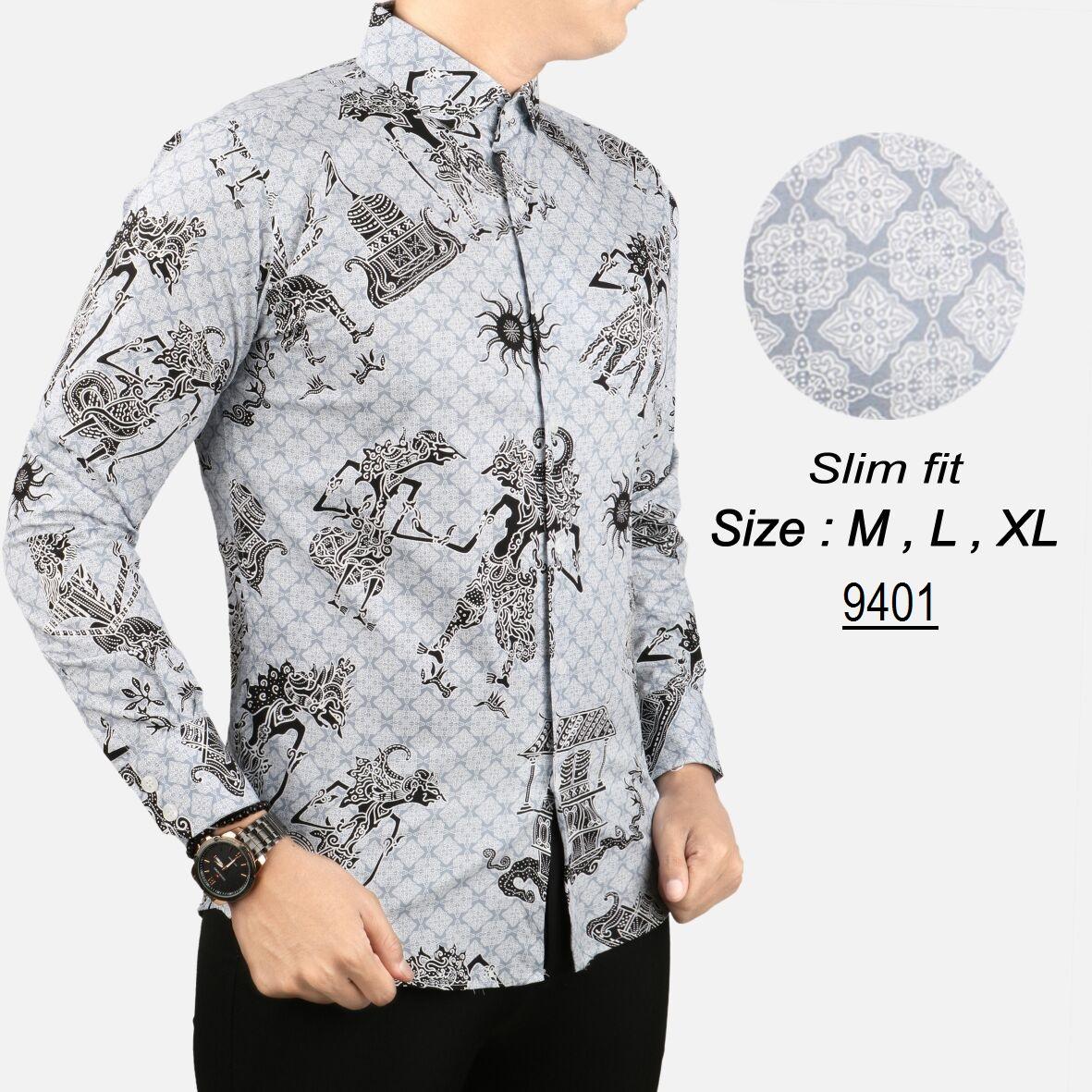 Baju Batik Modern Kemeja Pria Slim fit WW32