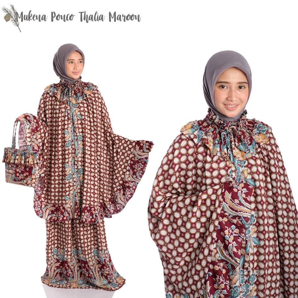 MUKENA DEWASA PONCO WARNA MAROON MODEL TERBARU