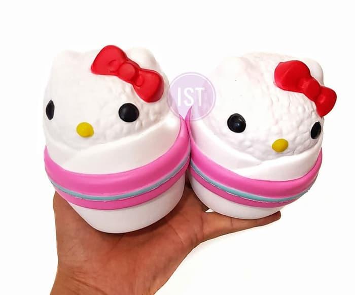 Squishy Murah Cup Cake Jumbo  Hello Kitty Putih