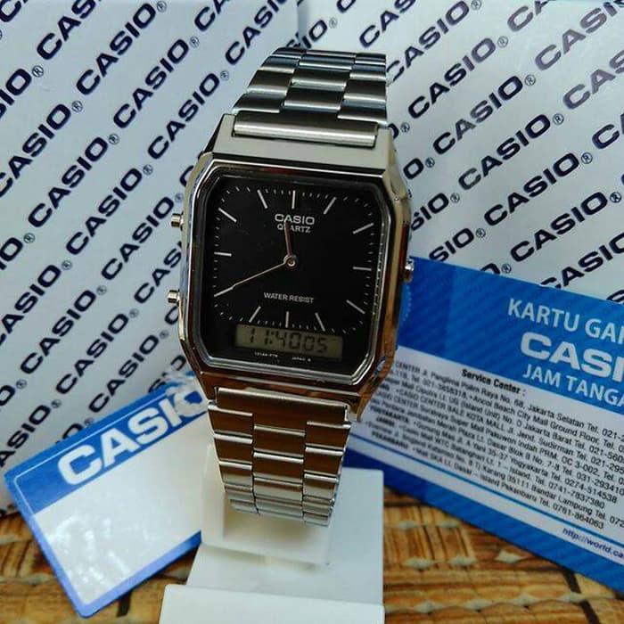 Jam Tangan Unisex Pria FWanita Casio Original Futurist Type AQ-230A-1D
