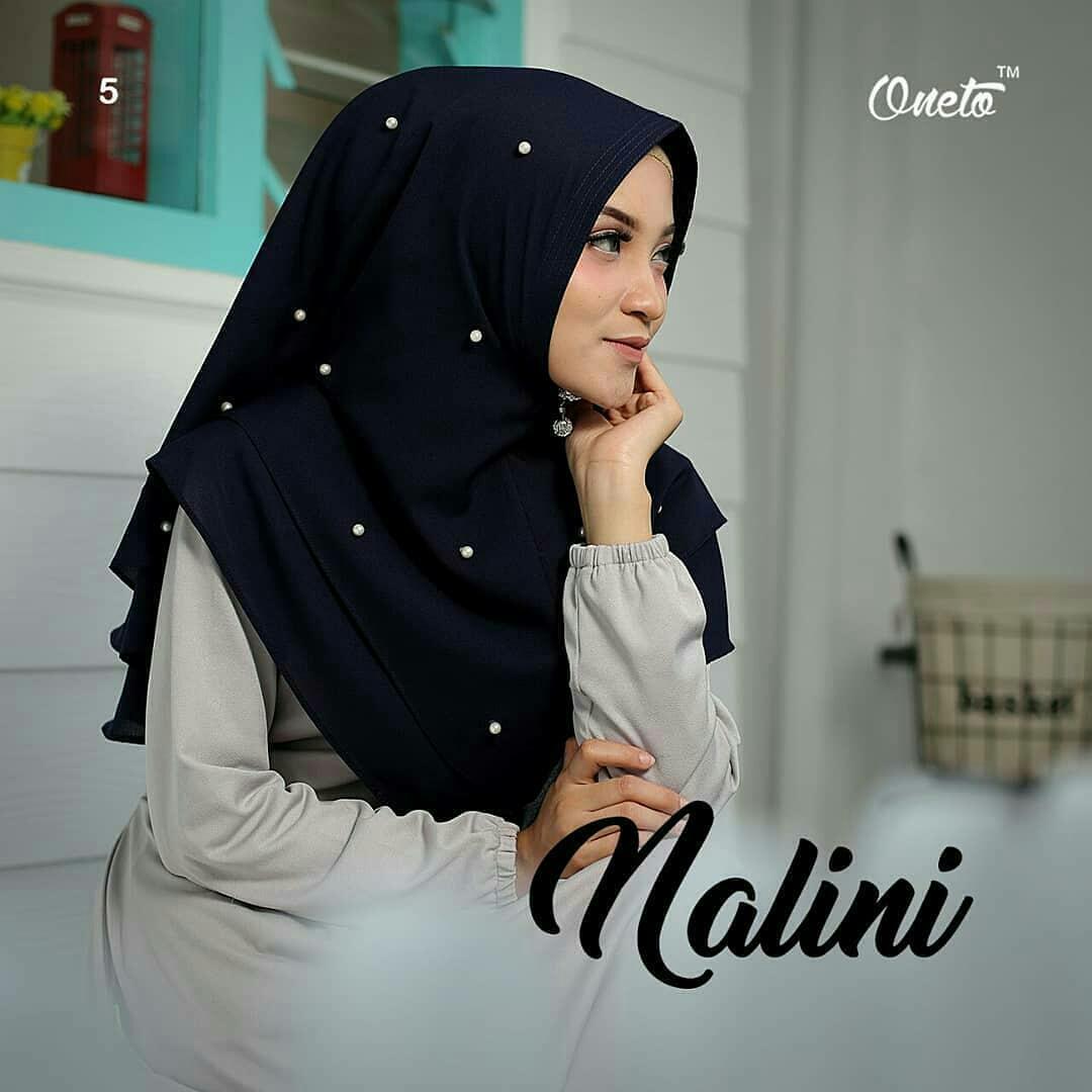Khimar Nalini Instan Mutiara Hitam / Jilbab Instan / Kerudung Instan / Vanilla Hijab / Khimar Syari