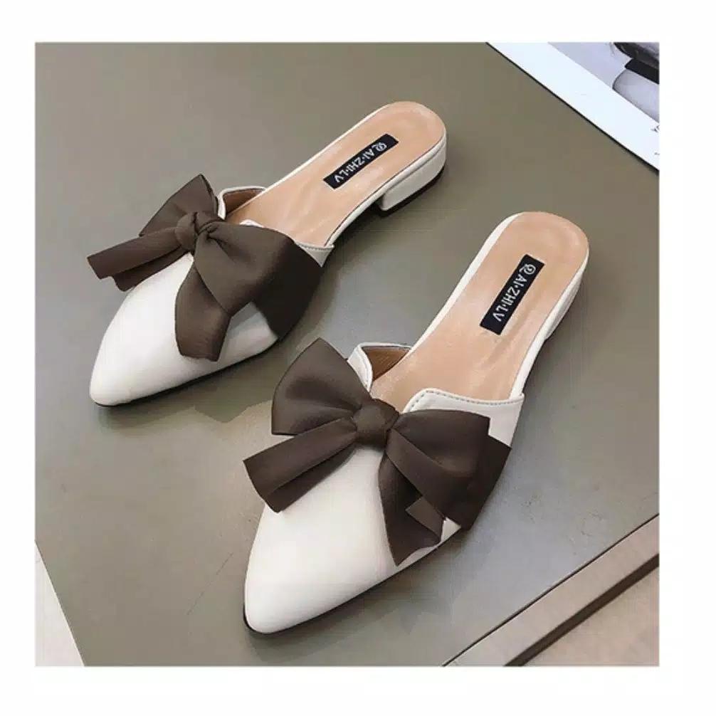 BISA BAYAR DI TEMPAT#Sepatu sandal selop pita baru promo