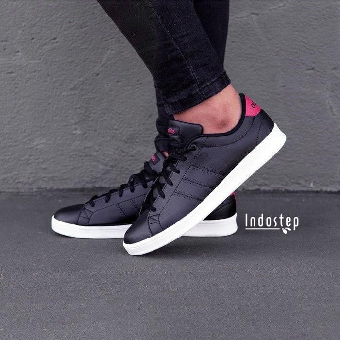 ASLI!!! Sepatu ORIGINAL Adidas Neo Advantage QT Black/Red - Hitam, 39 - CQ7cK6