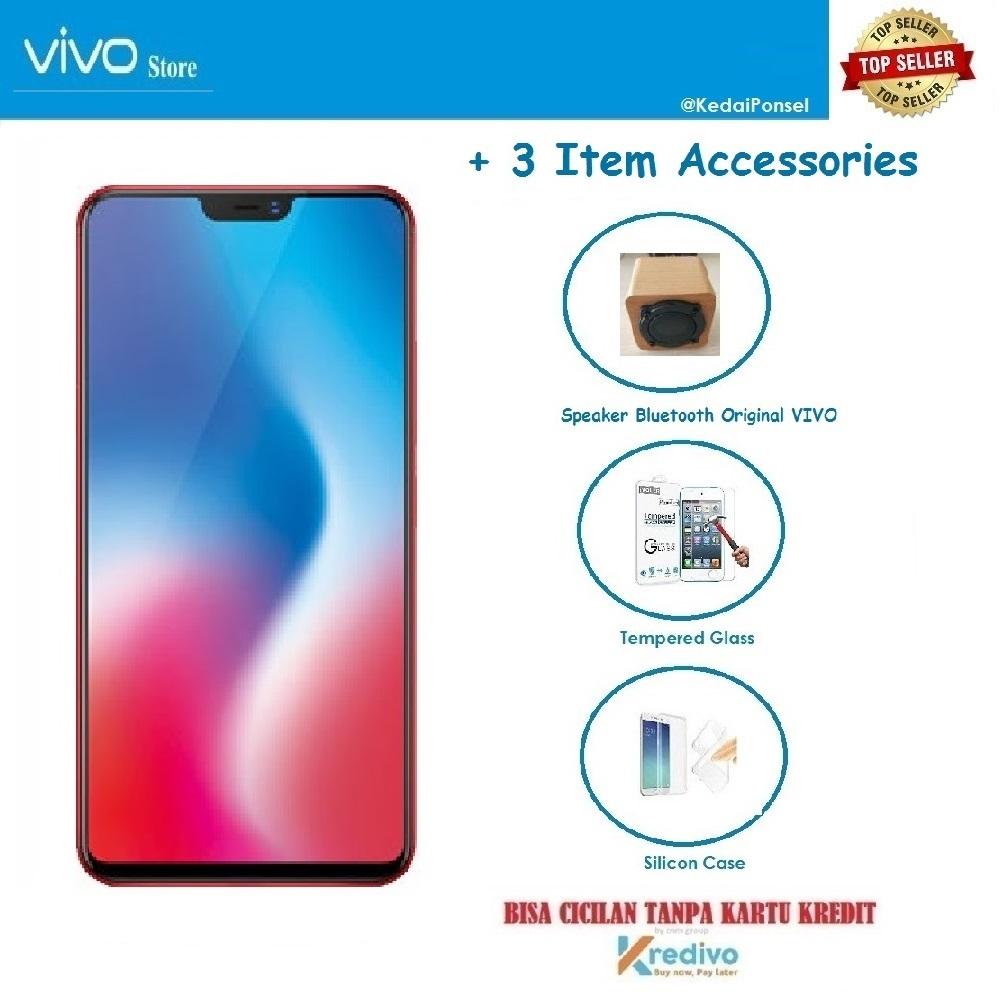 VIVO V9 [4/64GB] + Speaker Bluetooth Original VIVO, Tempered Glass & Silicon Case