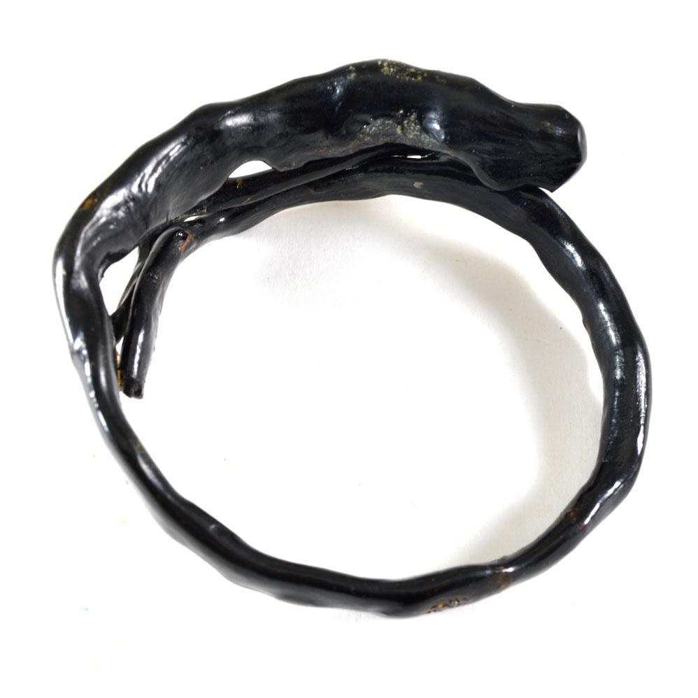 ICBEADS Original Gelang Akar bahar Hitam Polos ASLI
