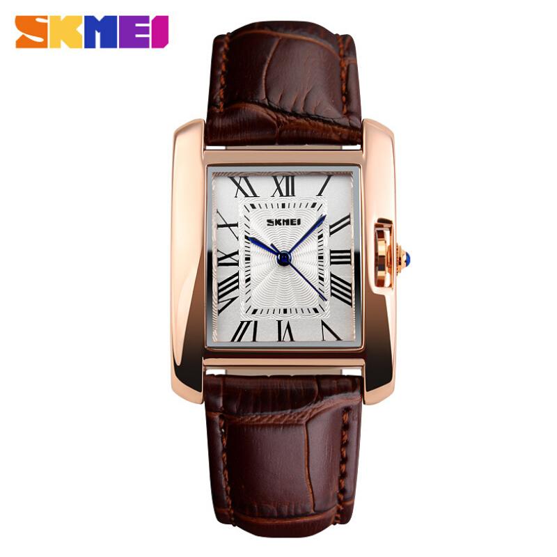 SKMEI Original 1085 Jam Tangan Wanita Premium Business Analog Quartz Kulit PU 30 mm - Anti Air 30 M