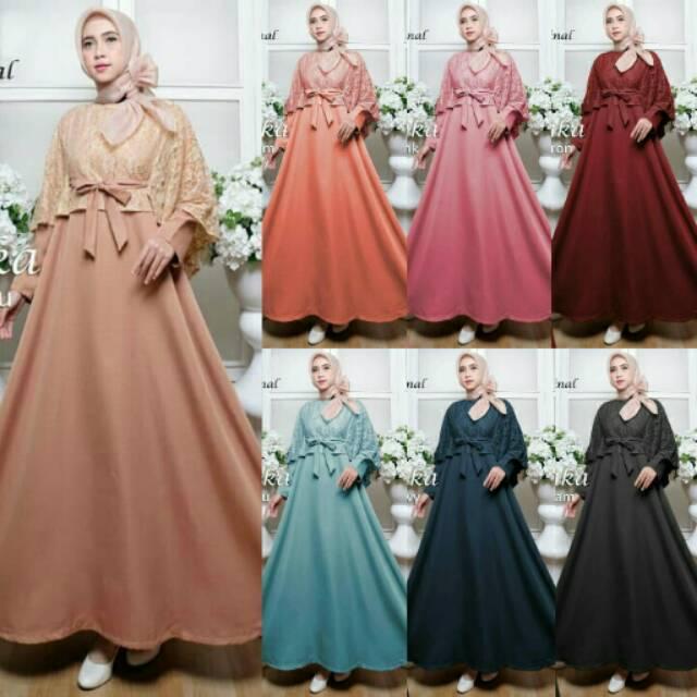OSAKA GAMIS PARTY JUMBO MAXI bhn balotelli CAPE brukat nyatu LD.109 P.140 Fit XXL OLIVIA MAULANA (SALEM)