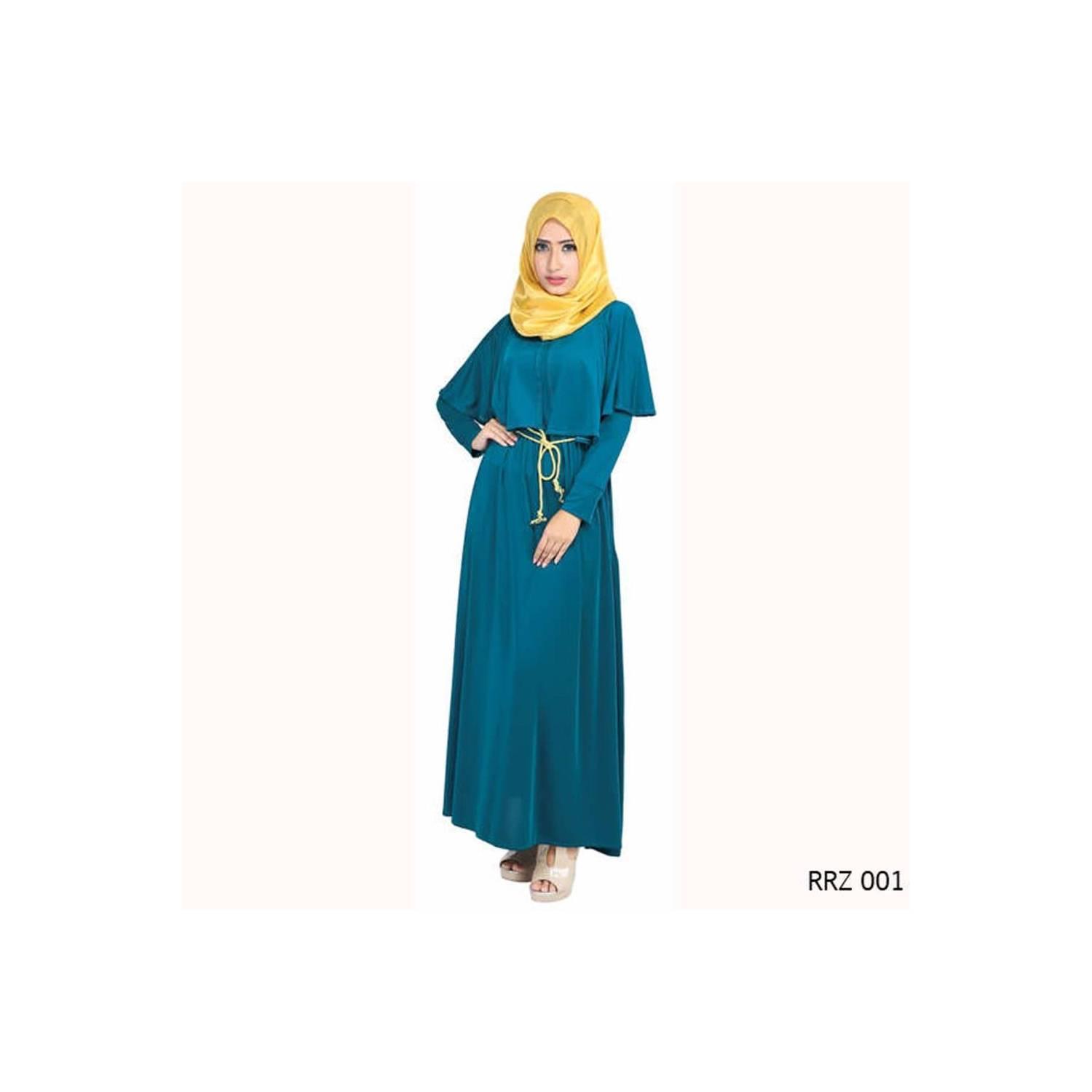 best seller Baju Gamis Pesta Modern warna Biru Simple