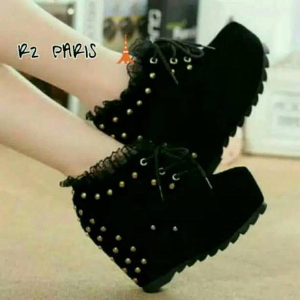 Sneakers Wanita Sepatu New Boot Wedges 12cm Termurah Di Lazada