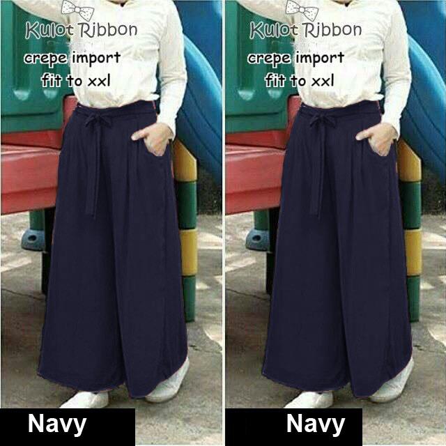KemejaKita Celana Ribbon Cullots Celana Panjang Wanita