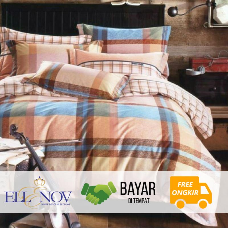 Ellenov Sprei Bahan Katun Jepang Kevin