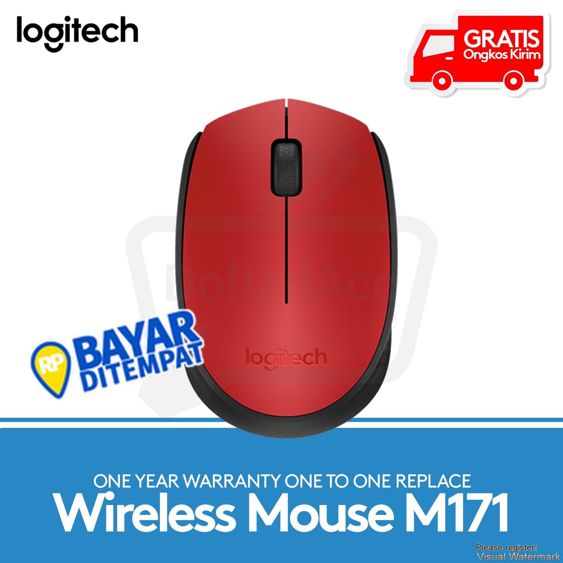 Logitech M171 Wireless Mouse - Merah