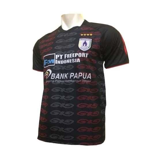 JERSEY LOKAL PERSIPURA JAYAPURA HOME / MERAH HITAM GRADE A LOKAL - PERSIPURA HOME, XL / L / BAJU BOLA PRIA LAKI LAKI