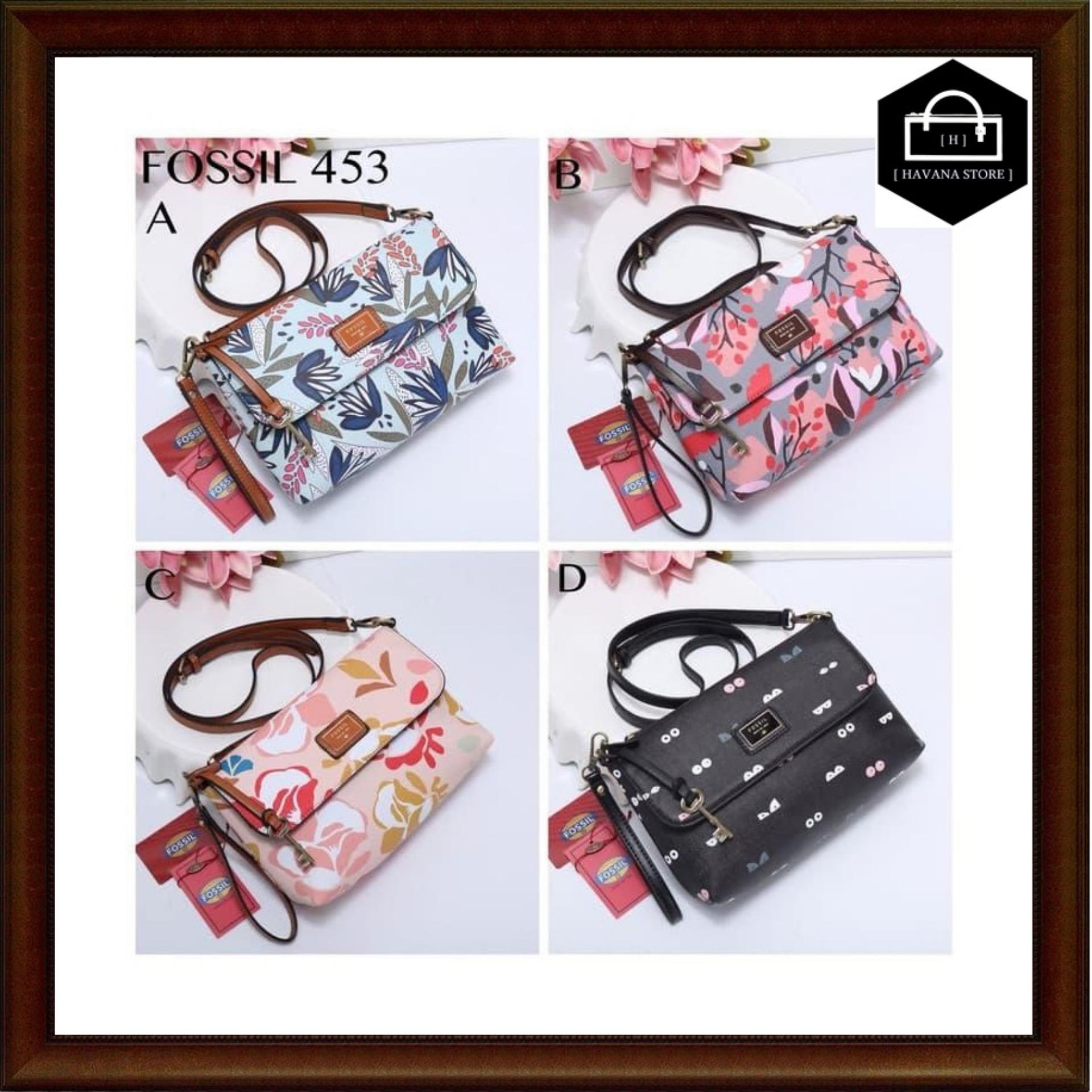 Tas Fossil Hasma Taiga Printing Semprem 453-664 / bag / branded / mirror / premium / asli / original / impor / batam / bag / tas / handle / jinjing / kulit / gucci / hermes / chanel / lv / louis / fossil / dior / zara / bonia