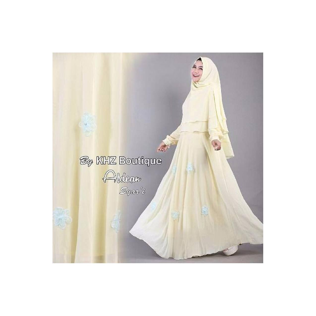 baju gamis syari aldean ceruti ultimate full furing