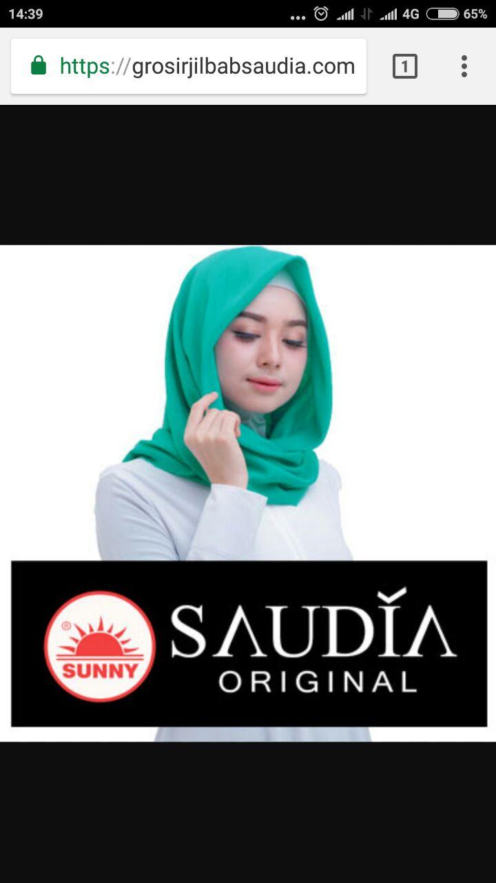 Hijab Segi Empat Saudia By Sunny Original Motif Polos ( BUKAN YANG KW