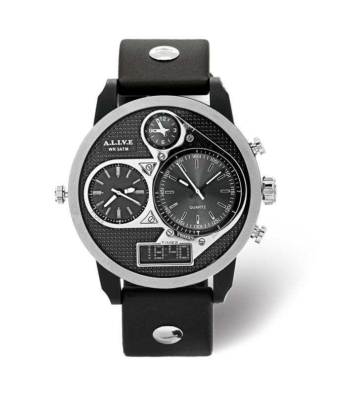 JAM TANGAN PRIA IMPORT BRANDED ALIVE ISAAC GPU1004B5 ANALOG DIGITAL