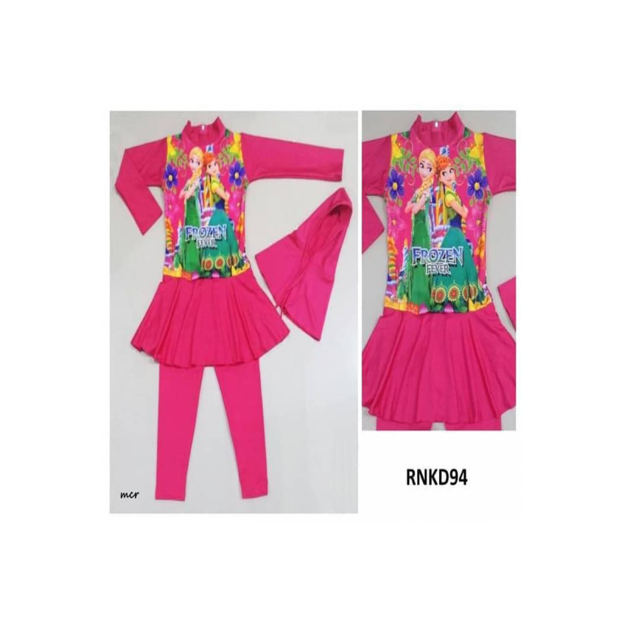 Best Baju Renang Anak Perempuan Muslim Frozen Fever Pink - RNKD94 -
