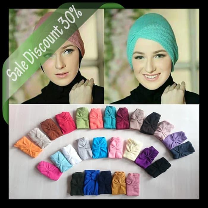 Inner Anti Pusing / Ciput Arab Kerut Rajut / hijab modern / Promo lebaran / Hijab pasmina / hijam gamis