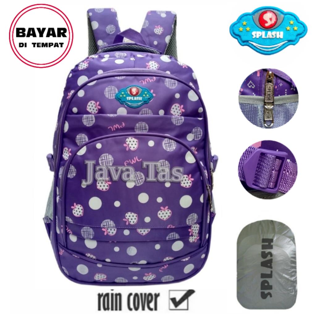 Java Tas Ransel Splash Tas Pria Tas Wanita Tas Ransel Pria Tas Ransel Wanita Tas Ransel Anak Tas Anak Sekolah Import Tas Sekolah Murah Tas Laptop Tas Punggung Tas Sekolah Import Purple Volca+ Waterproof Raincover