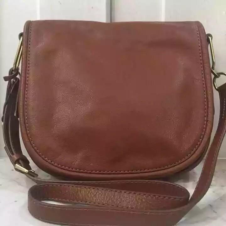 Ready Tas Fossil Rumi Large Crossbody Medium Brown Original