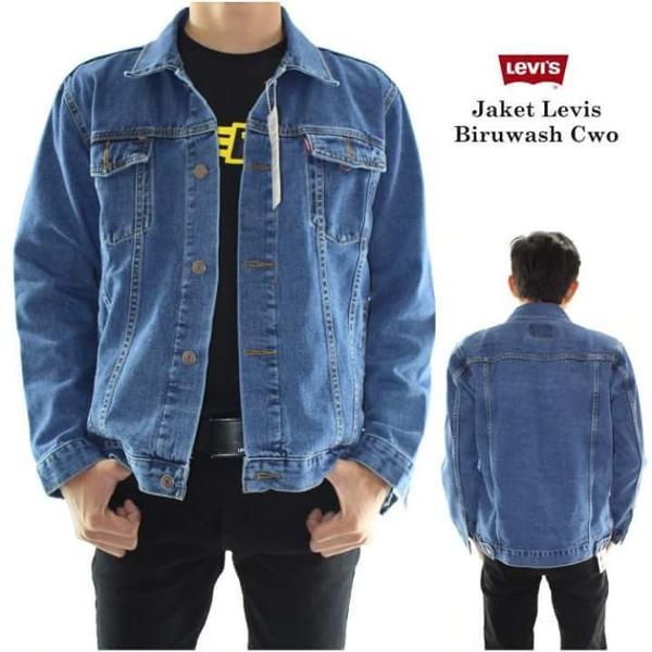 Jaket levis cocok untuk pria/wanita bahan denim kwalitas terjamin
