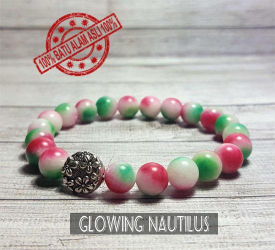 Diskon Promo Perhiasan Aksesoris Gelang Batu Asli Cewek Giok Apel 8mm Murah