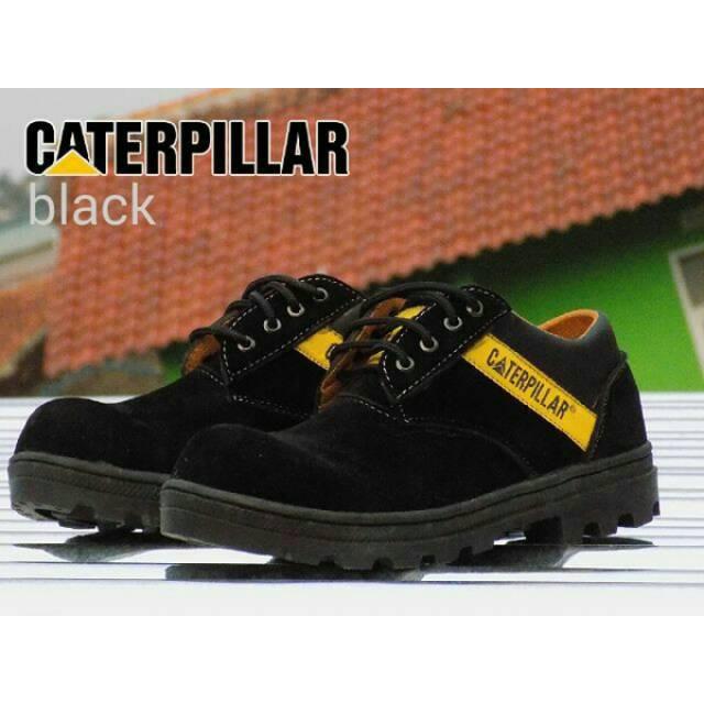 Caterpillar - Sepatu Safety Low Boots Seude Warna Hitam