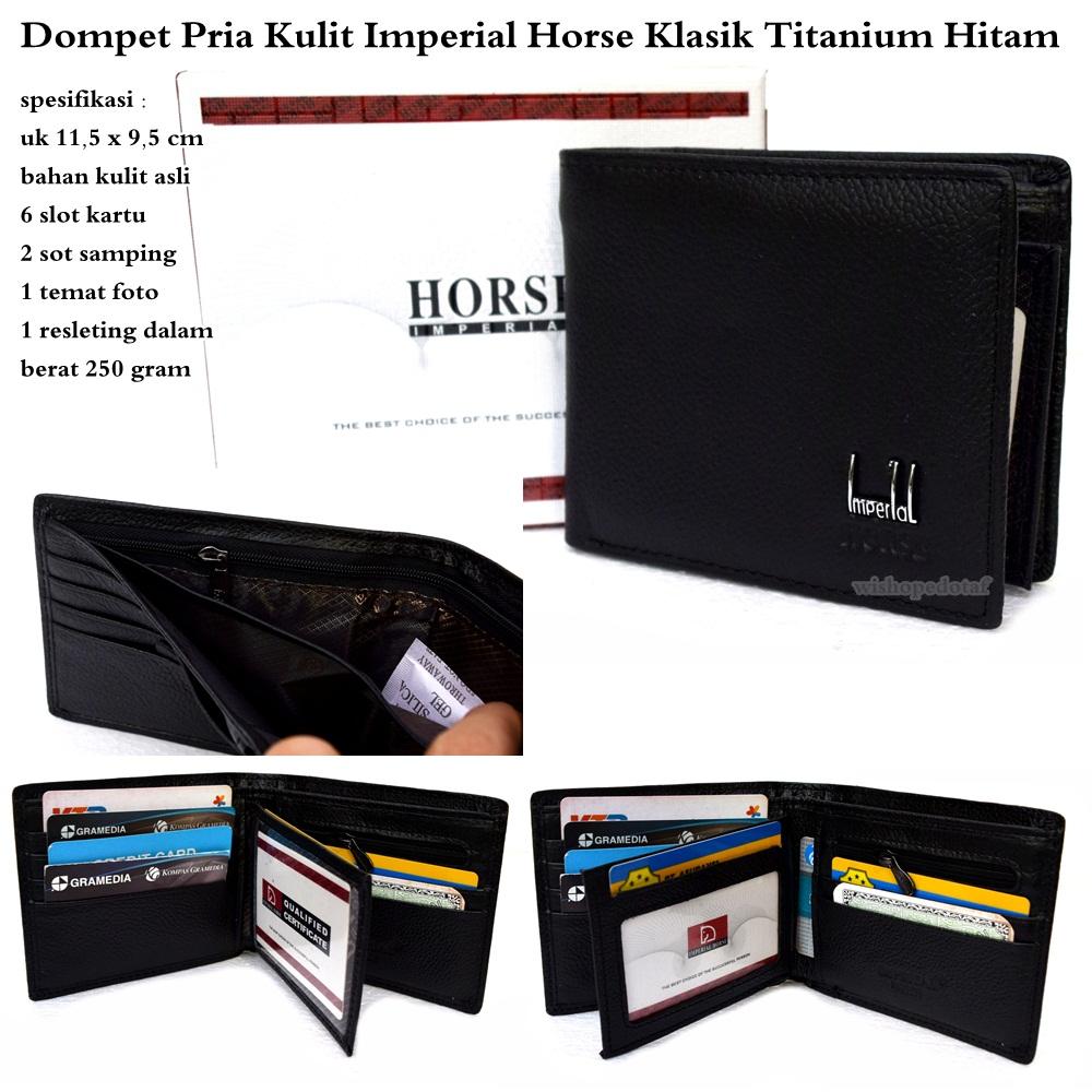 Dompet Pria Kulit Imperial Horse Klasik titanium Hitam