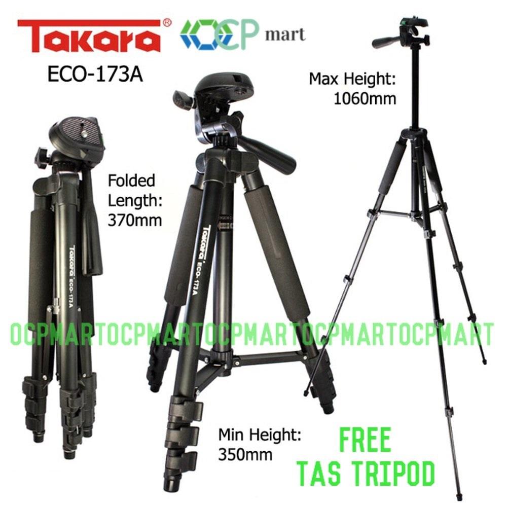 Tripod Takara Eco 173A Hp smartphone Slr Dslr Mirrorless mirorrless Gopro weifeng action cam 1 meter xiaomi yi
