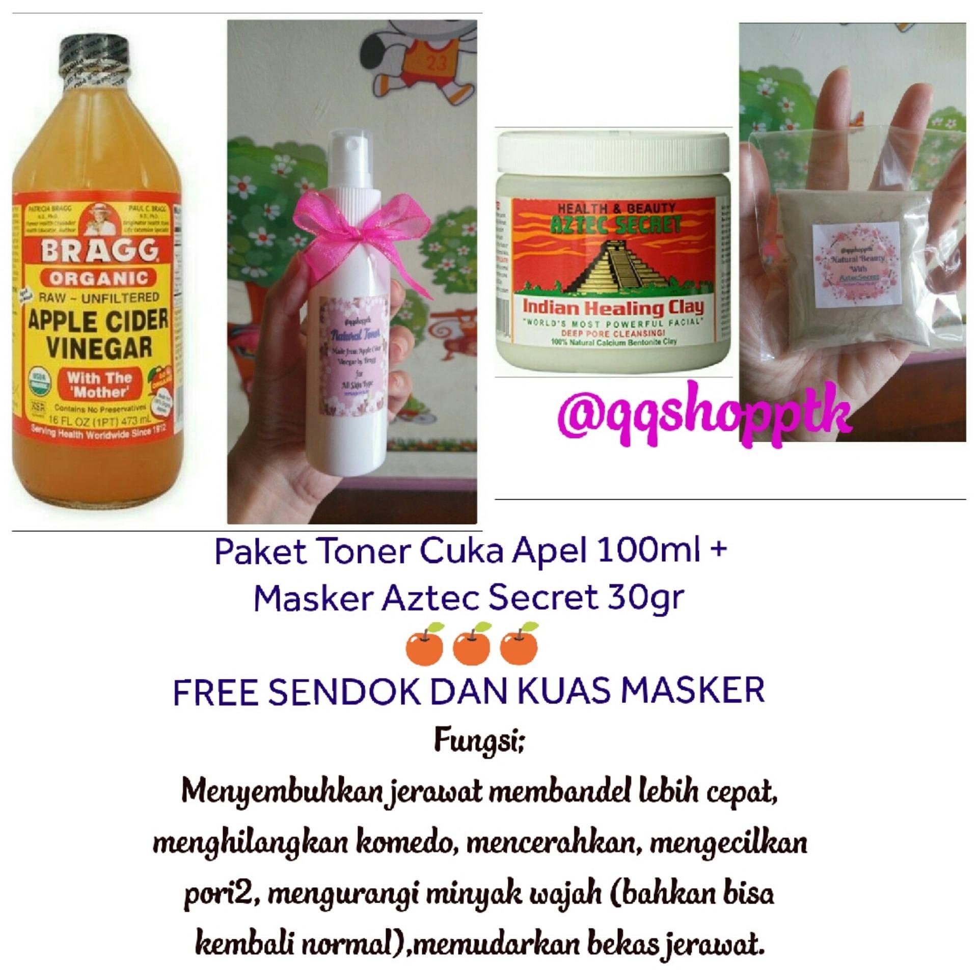Paket masker aztec secret dan Toner cuka apel