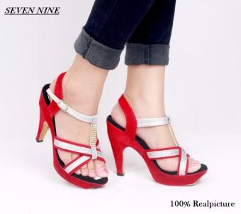 Shock Price Harlee Store-sepatu wanita High Heels Sepatu Heels Gliter HS-DU best price - Hanya Rp47.849