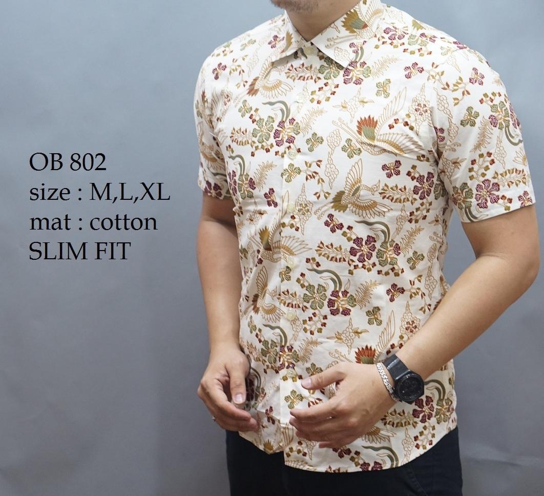 Baju Kemeja Batik Pria Slimfit Motif Modern Bahan Lembut Dan Adem Tidak Mudah Luntur Terbaru 2018
