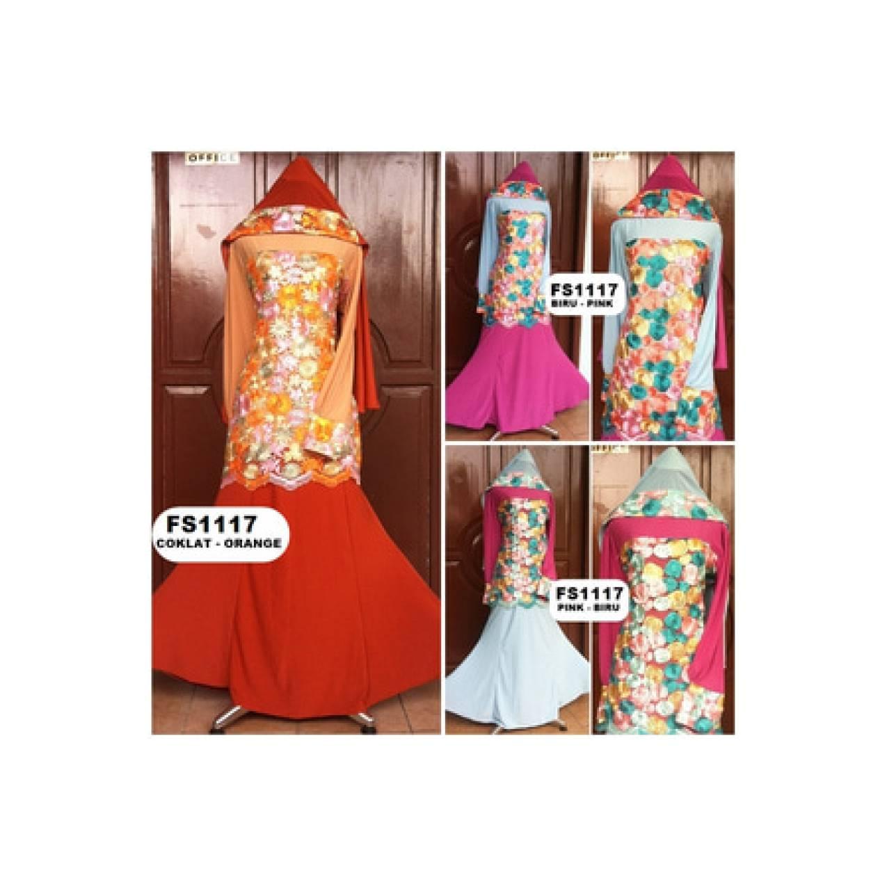 Baju Gamis Jersey Brokat + Phasmina FS1117