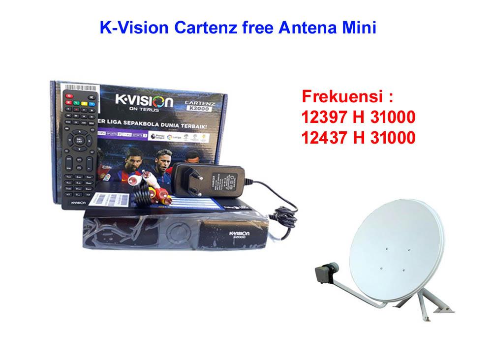 K-Vision K vision Kvision Cartenz K2000 Mpeg4/HD Ku-Band free Antena Mini