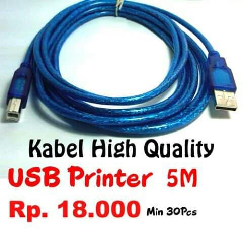 cable Kabel USB Printer v2.0 5 Meter Murah